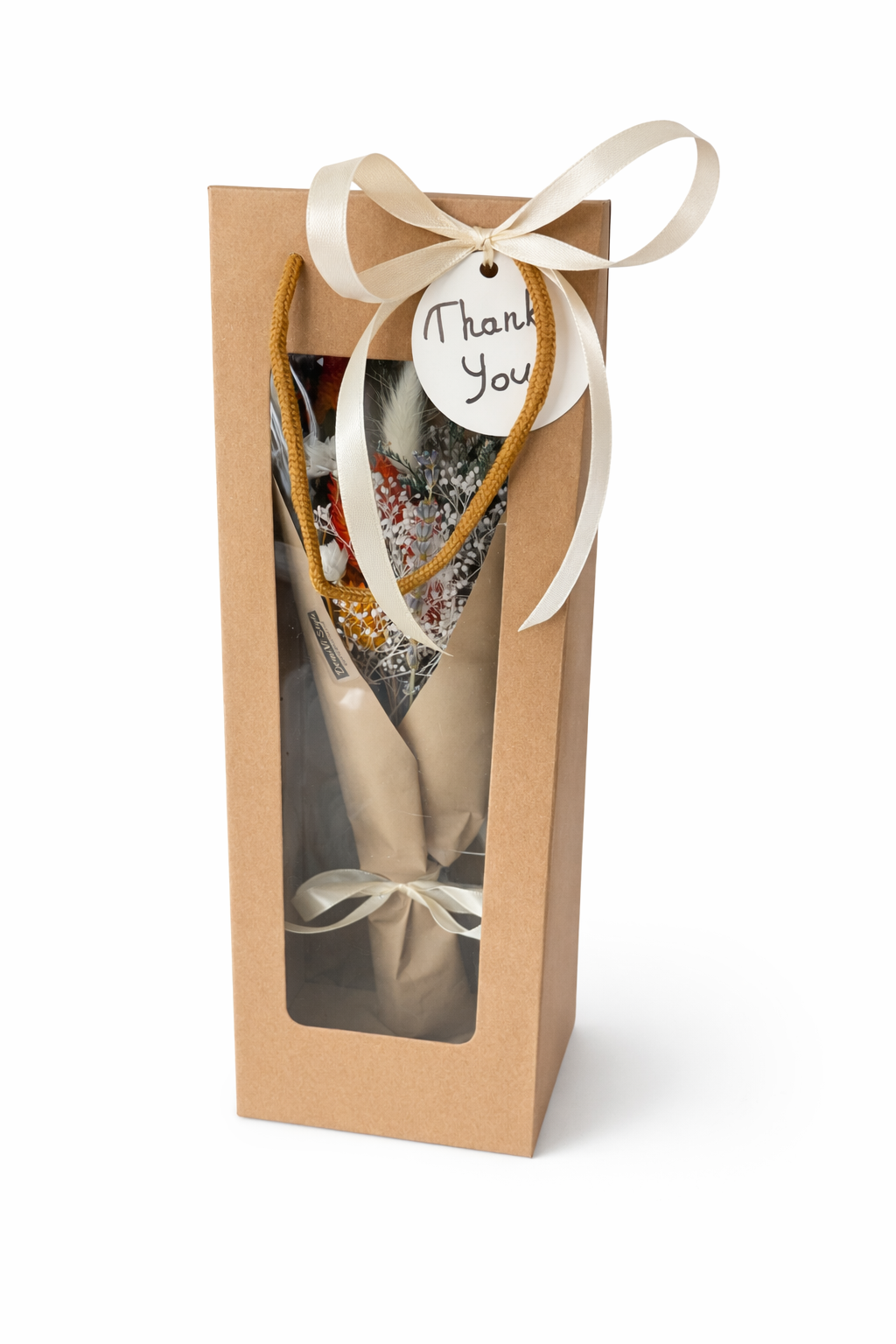 Dried Flower Gift Bouquet Wrapped Ready to Send Handmade Rustic Boho Dried Flowers for Home Decor Cafe Hotel Gift “Ember”