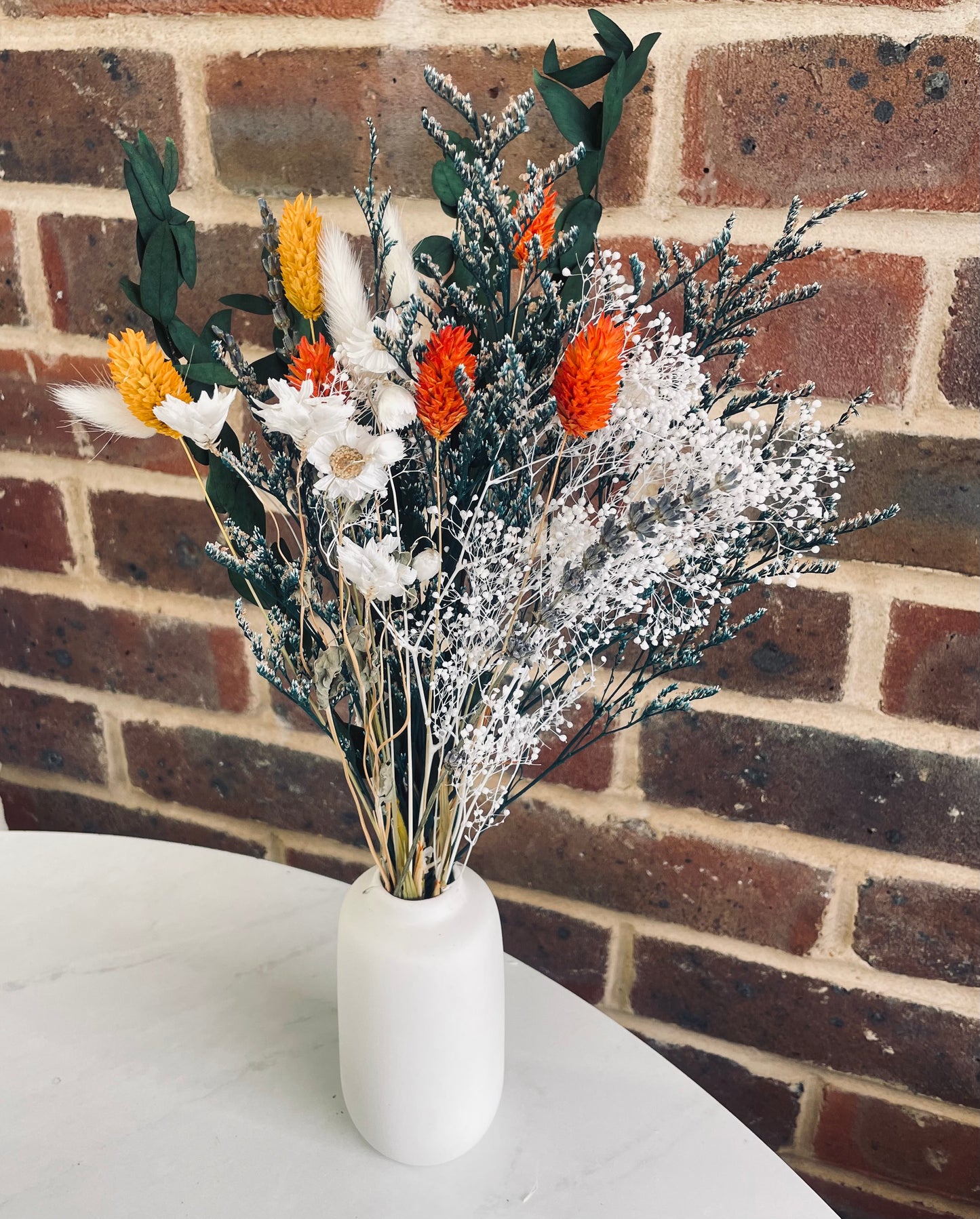 Dried Flower Gift Bouquet Wrapped Ready to Send Handmade Rustic Boho Dried Flowers for Home Decor Cafe Hotel Gift “Ember”