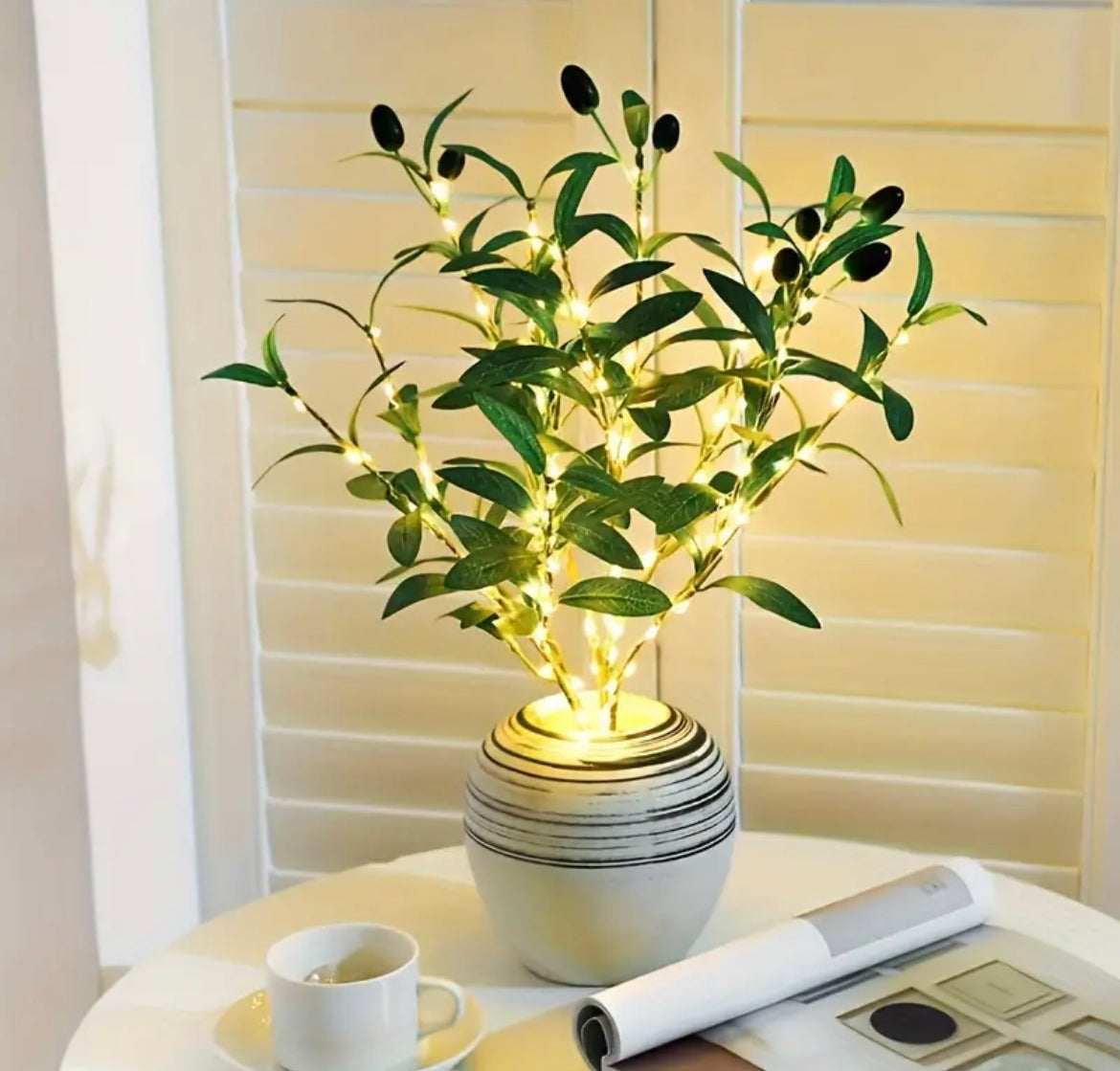 Olive Branch LED table Light for wedding centerpiece olive branch light for table wedding decor olive branch lamp for rustic home decor