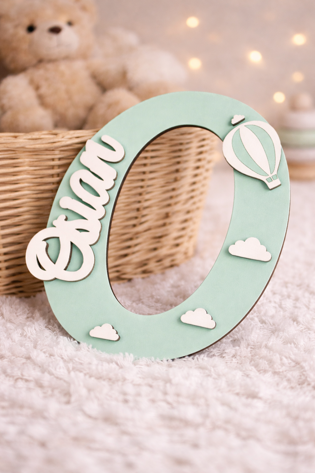 Personalised Wooden Nursery Letter Wall Decor Custom Baby Name Sign 3D Kids Room Letter Baby Shower Gift Nursery Initial Decor
