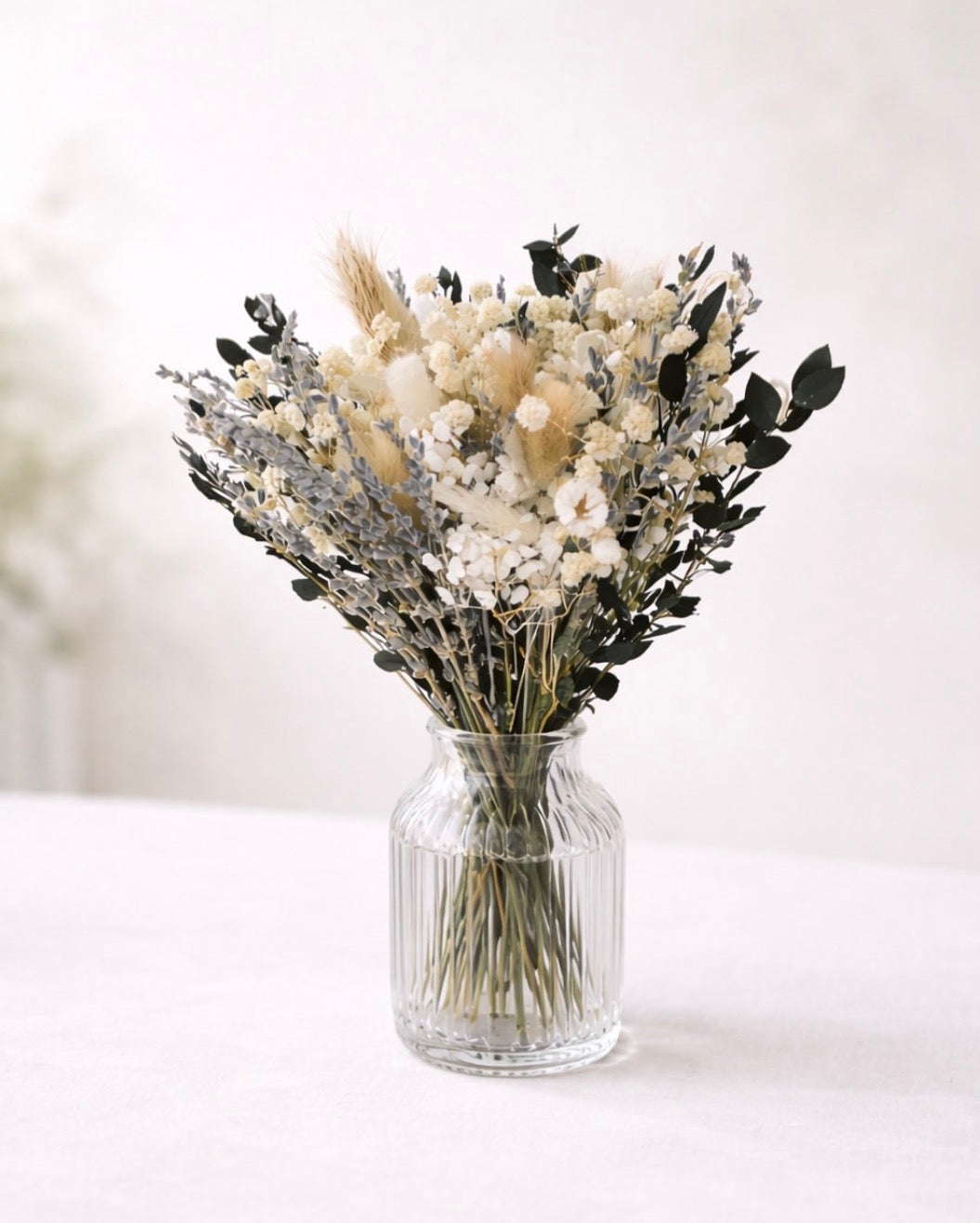 Neutral Dried Flower Bouquet | Boho Wedding Centerpiece | Preserved Floral Arrangement