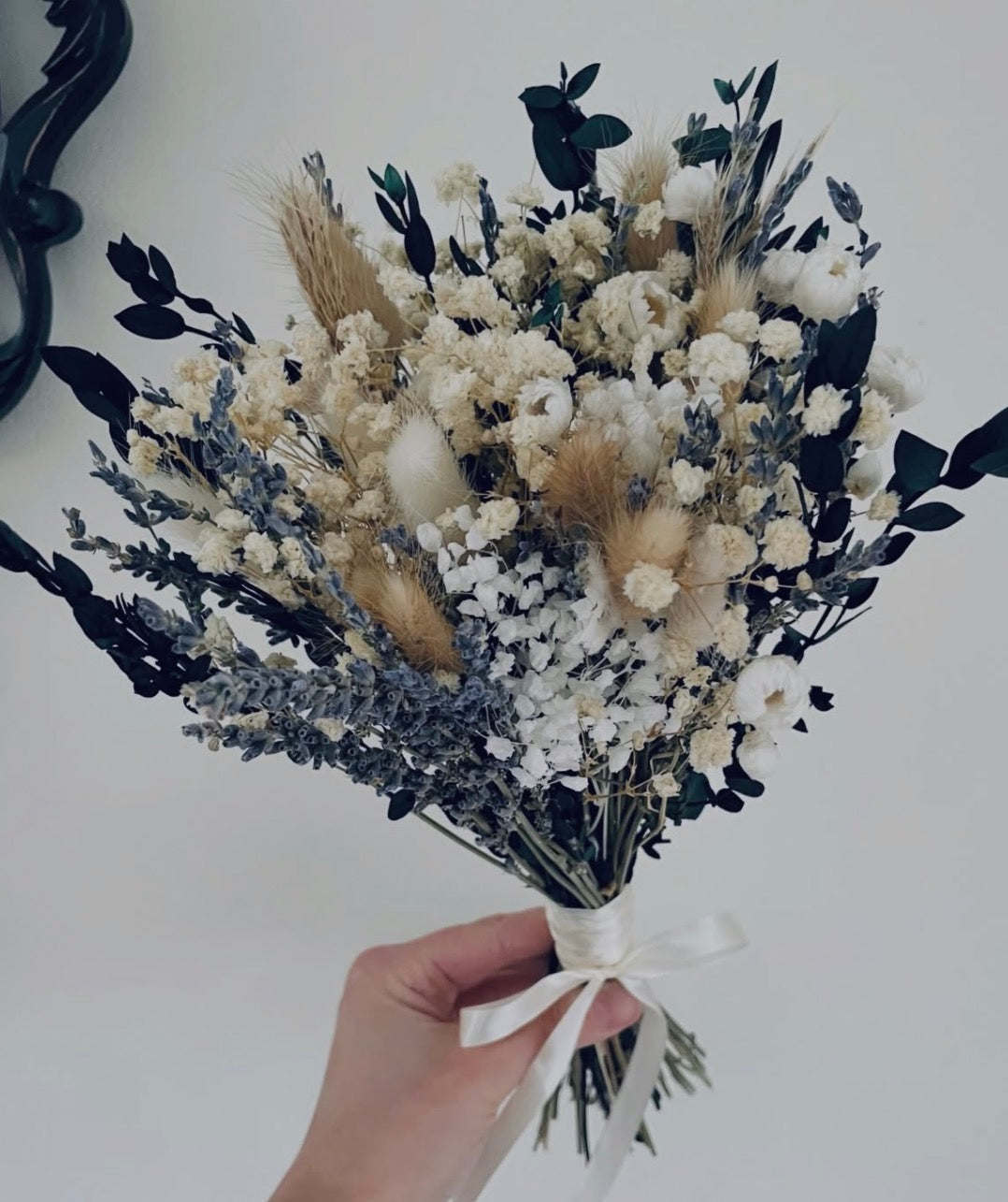 Neutral Dried Flower Bouquet | Boho Wedding Centerpiece | Preserved Floral Arrangement