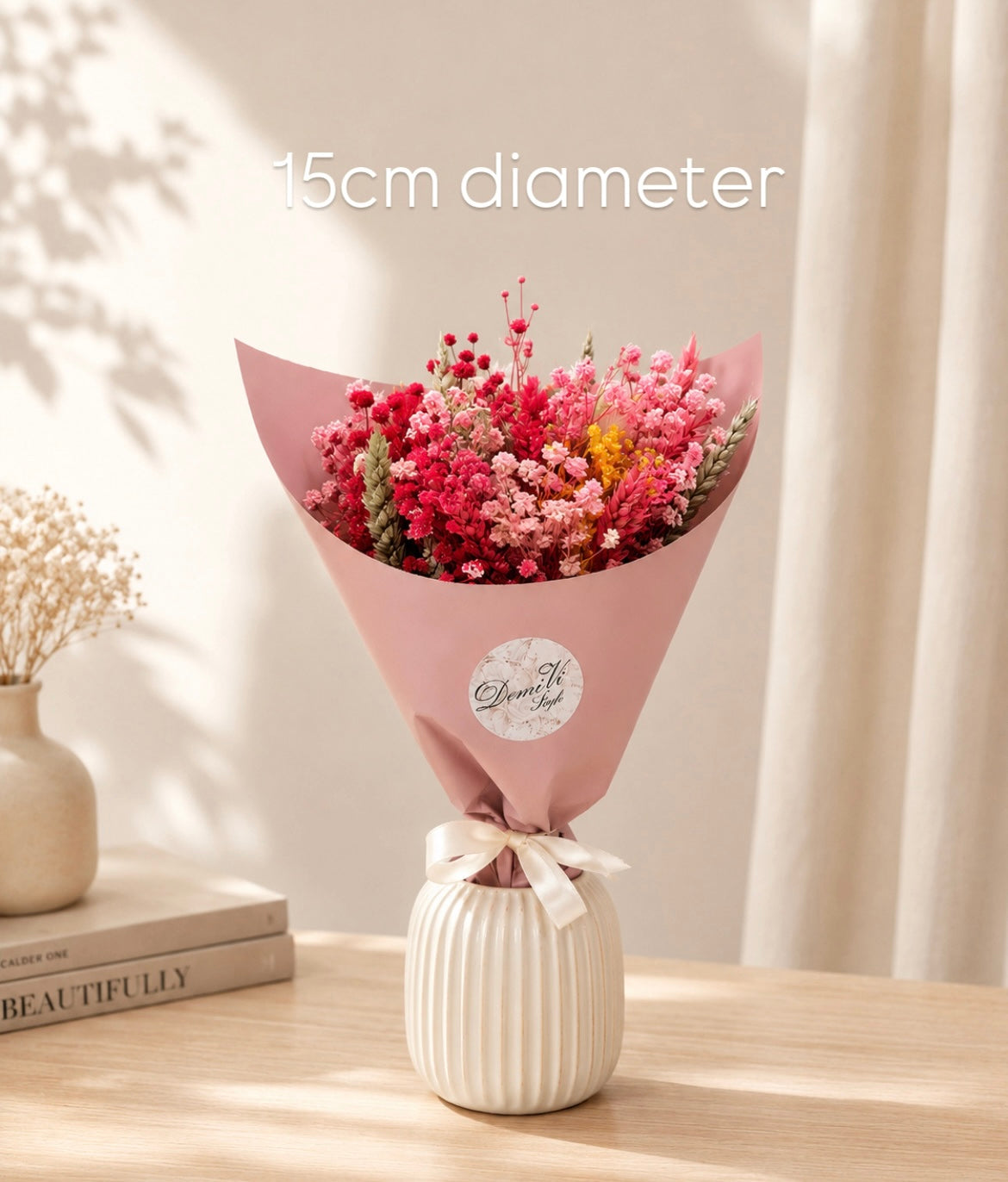 Spring Pink Scented Preserved Flower Bouquet