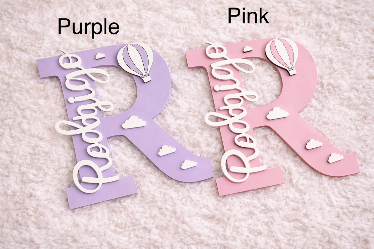 Personalised Wooden Nursery Letter Wall Decor Custom Baby Name Sign 3D Kids Room Letter Baby Shower Gift Nursery Initial Decor