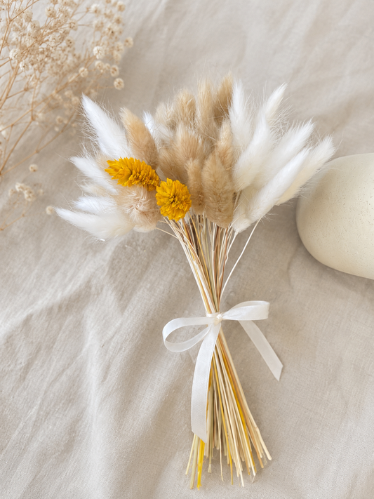 Mini Dried Flower Bouquet | Bunny Tail Grass Arrangement | Boho Home Decor | Neutral Floral Gift | Rustic Wedding Decor | Bridesmaid Gift