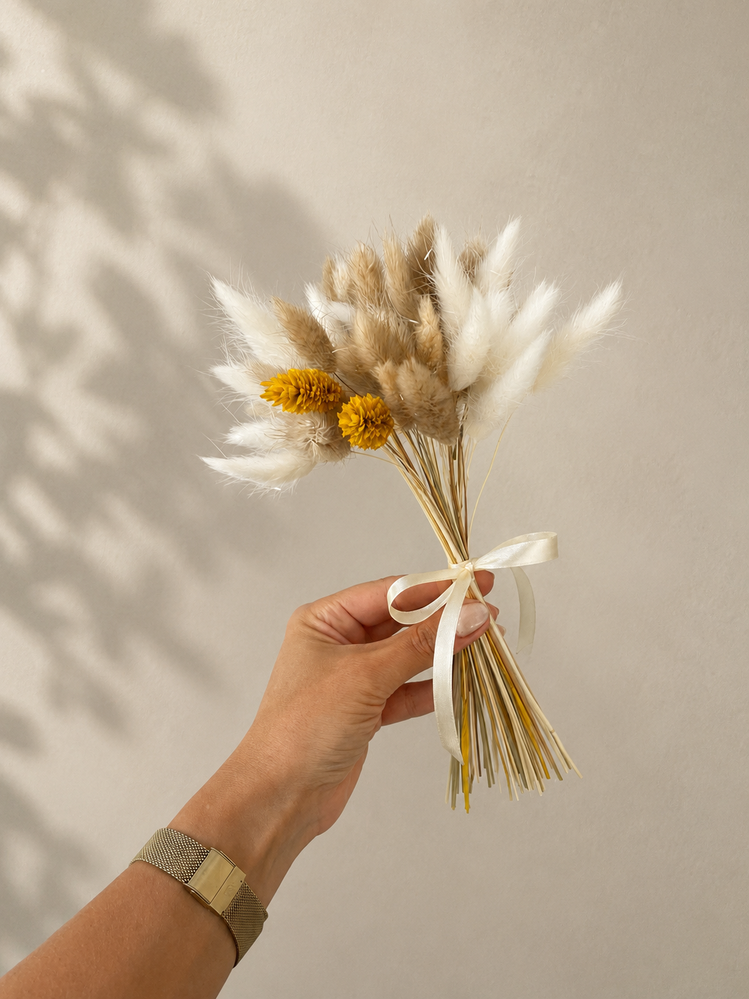 Mini Dried Flower Bouquet | Bunny Tail Grass Arrangement | Boho Home Decor | Neutral Floral Gift | Rustic Wedding Decor | Bridesmaid Gift