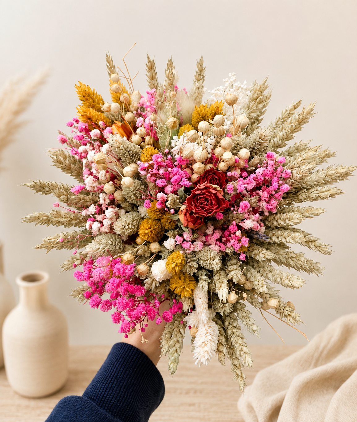 Scented Summer Bouquet / Dried Flowers/ Dried Flower Bouquet/ Gifts For Her / Bridal Bouquet  / Wedding bouquet / Dried flower arrangement