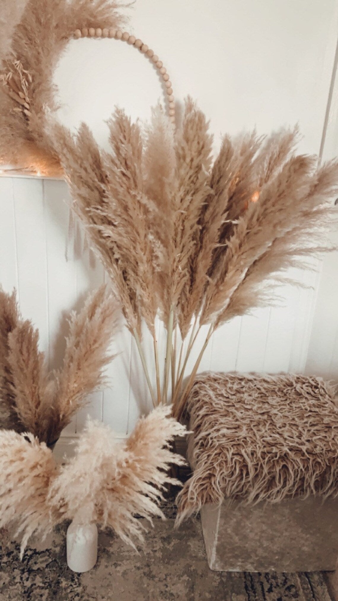 Sale extra large cream fluffy natural pampas grass 60-120cm/ pampas bouquet , gift for her,  gift UK, dried flowers, pampass grass