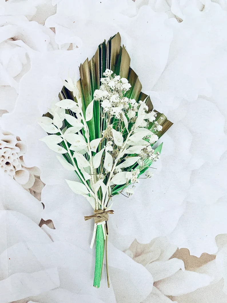 Palm Spear Cake Topper Palm Leaf Dried Flower Cake Topper Dry Flower Pampas Cake Topper Cream Gold Palm Spear Bouquet Number Cake Topper