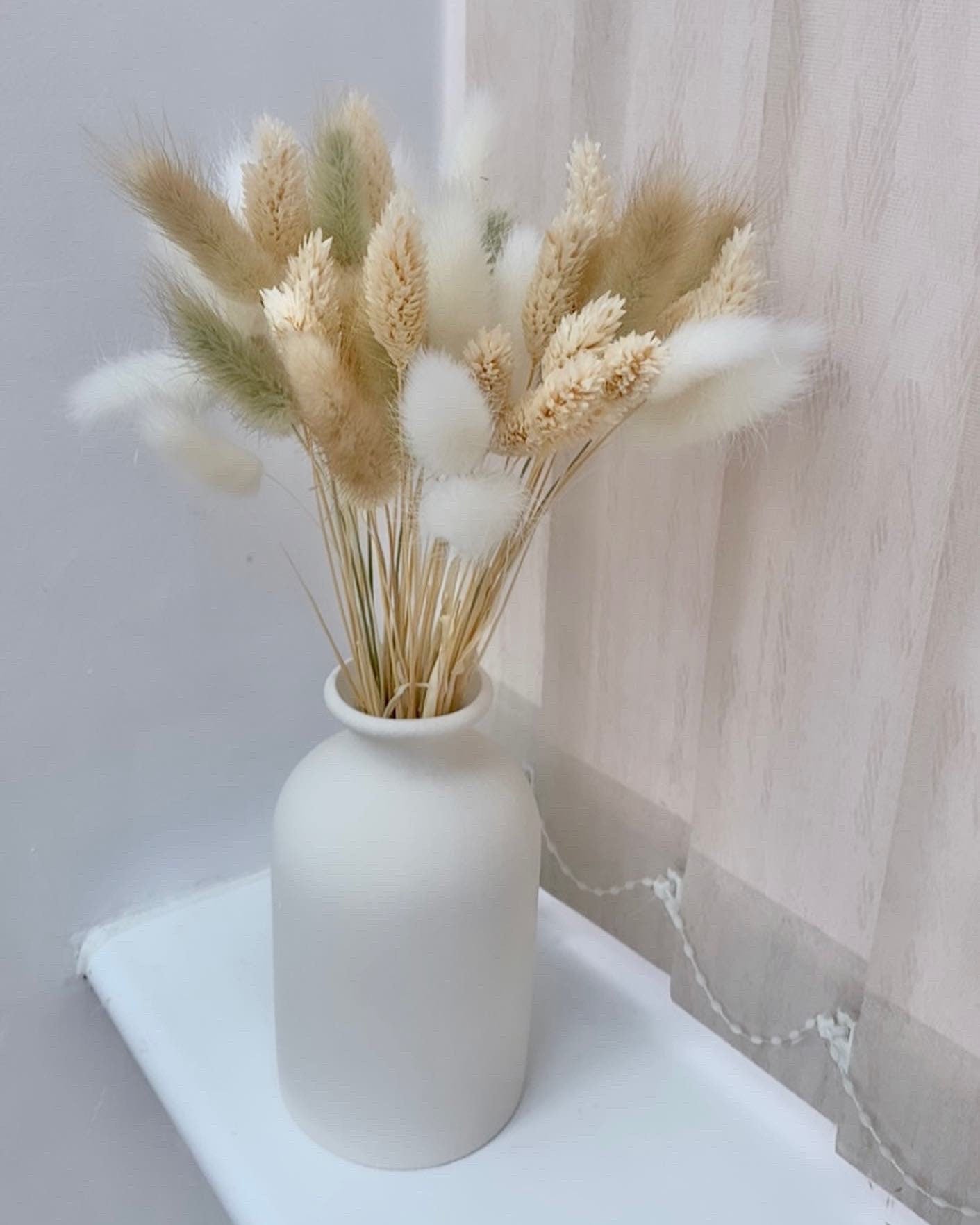 Cream White mixed bunny tails /Bunny Tail bouquet, Dried Lagurus , Bunny Tails UK/ Dried flowers / Dry Flower Bouquet