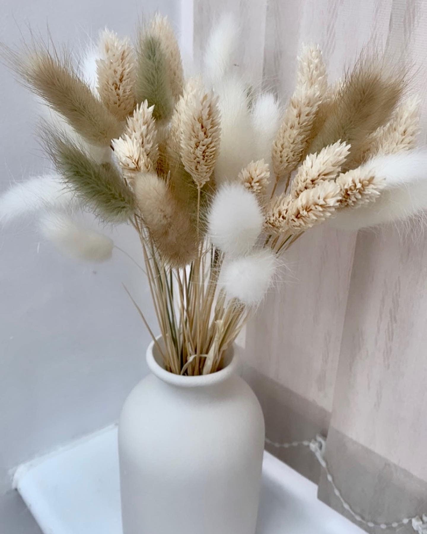 Cream White mixed bunny tails /Bunny Tail bouquet, Dried Lagurus , Bunny Tails UK/ Dried flowers / Dry Flower Bouquet