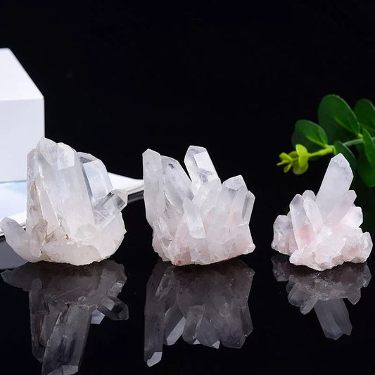 Natural White Crystal Cluster / Quartz Crystal / Healing Crystal