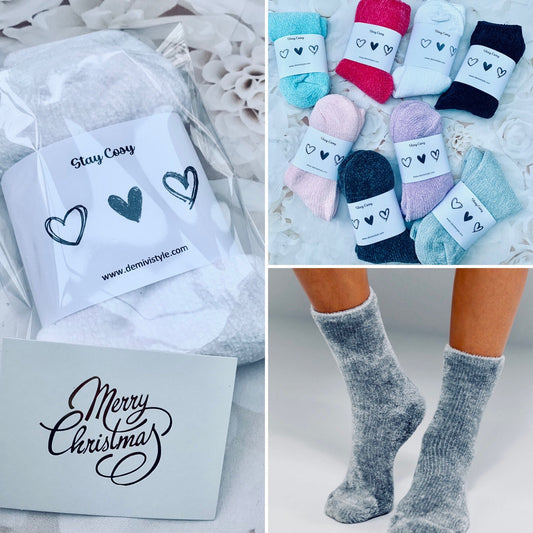 Fluffy socks / winter socks / sleeping socks / gift for her / warm socks / gifts / christmas gift / stocking fillers / cosy socks