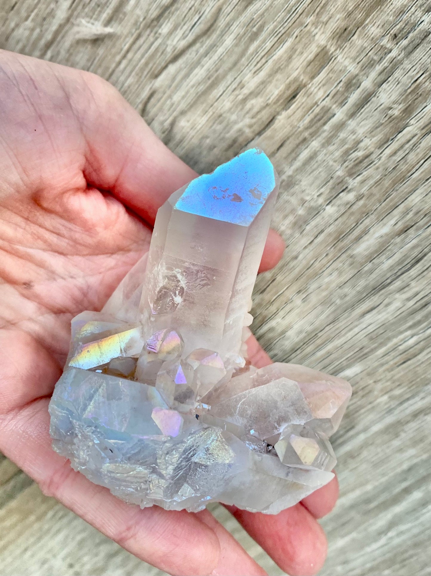 Angel Aura Quartz Crystal Cluster LARGE 160gr/ Healing Crystal