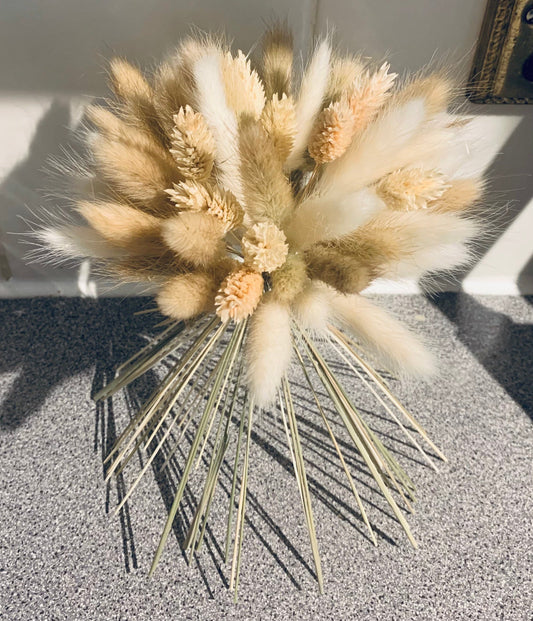 Cream White mixed bunny tails /Bunny Tail bouquet, Dried Lagurus , Bunny Tails UK/ Dried flowers / Dry Flower Bouquet