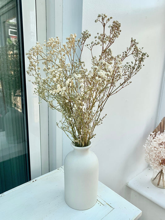 Minimalistic Ceramic bud vase with gypsophila / nordic vase/ modern decorative vase /  / pampas vase / home decor GIFT FOR HER