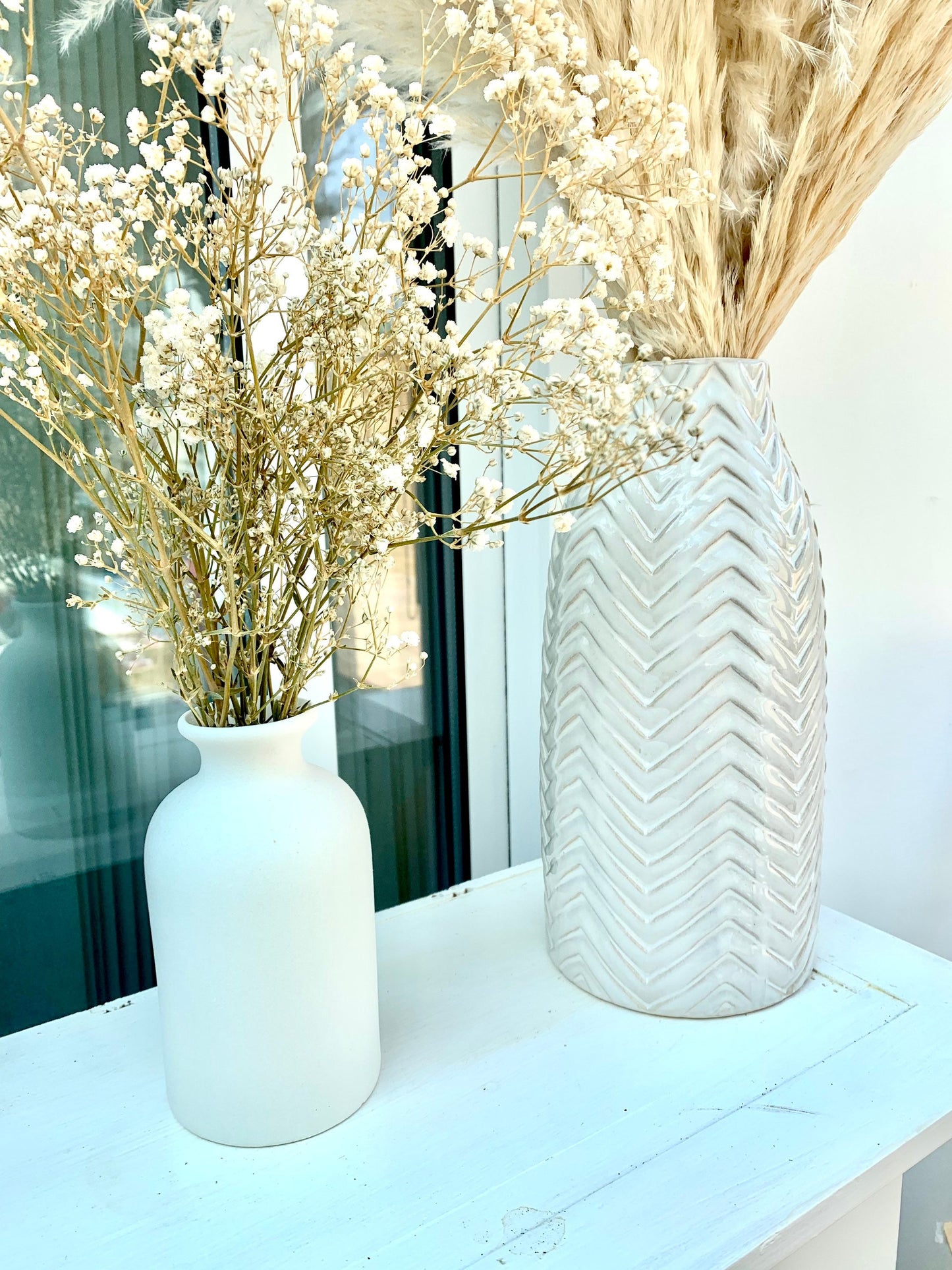 Pampas grass and vase