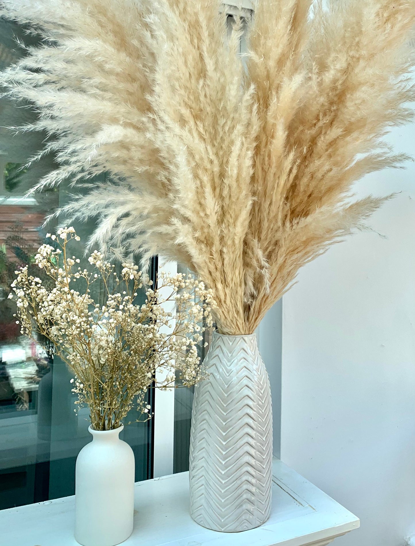 Pampas grass and vase