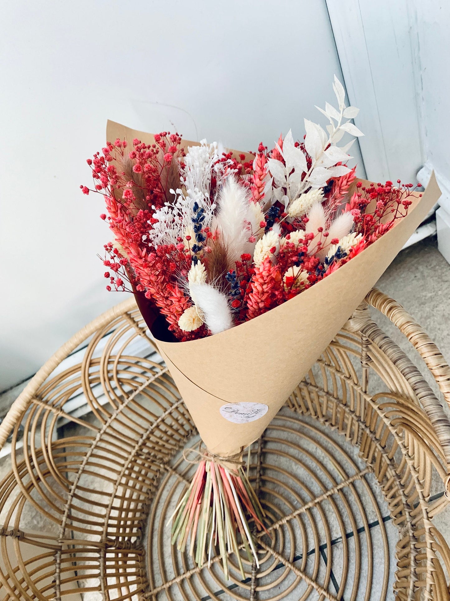 GIFT for her/  Scented  Bouquet LOVE/ Dried Flowers/ Dried Flower Bouquet/ Valentines Bouquet / Dried flower arrangement