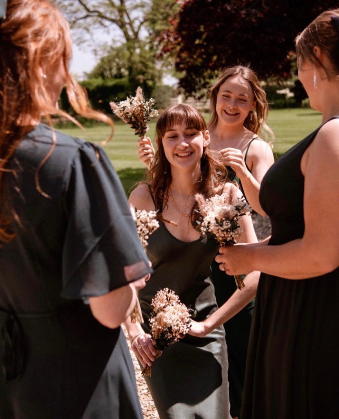 Gypsophila lavender daisies green yellow Bridal Bouquet Wedding /Dried Flower Bouquet/ Gifts For Her